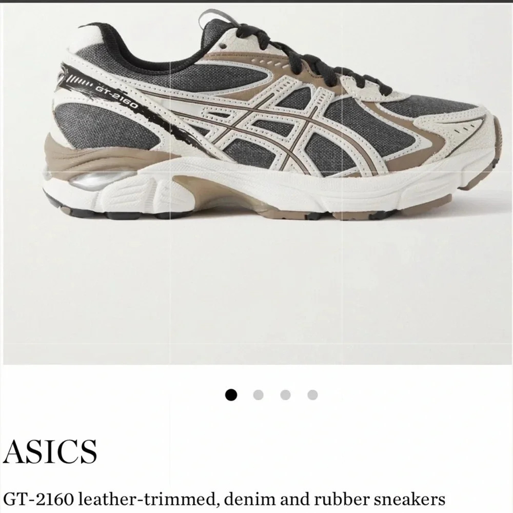 ASICS “imperfection” GT 2160 leather-trimmed, denim and rubber sneakers